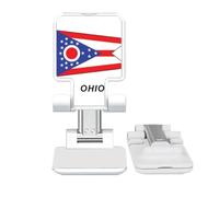 no/no American State Flag Contour Ohio Adjustable Cell Phone Stand Desk Foldable