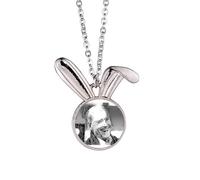 no/no American USA President Mock Contempt Rabbit Necklace Pendant Bunny Animal Jewelry Gift