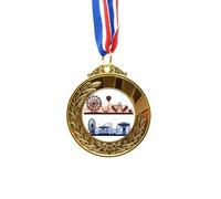 no/no Amusement Park Facilities Outline Gold Award Winner Medal First Place Ribbon