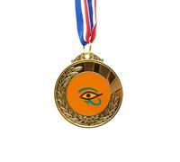 no/no Ancient Egypt Eye Pattern Gold Award Winner Medal First Place Ribbon