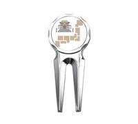 no/no Ancient Inheritance Stepped Architecture Golf Divot Tool Golf Ball Marker Repair Tool