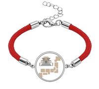 no/no Ancient Inheritance Stepped Architecture Lucky Red String Bracelet Rope Bracelet Handmade