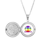 no/no And So What If I Am Art Deco Fashion Locket Necklace Hold Picture Jewelry Birthday Gift