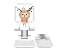 no/no Animal Deer Nature Leave Brown UU Adjustable Cell Phone Stand Desk Foldable