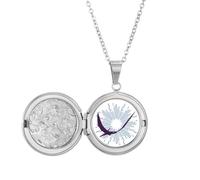 no/no animal flying predator Locket Necklace Hold Picture Jewelry Birthday Gift