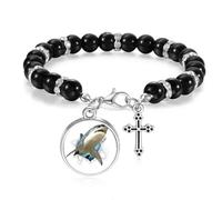no/no Animal Paper Break Shocks Sharks Beaded Bracelet Boho Jewelry