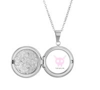 no/no Animal Skeleton Dead Art Deco Fashion Locket Necklace Hold Picture Jewelry Birthday Gift
