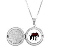 no/no Animals Are Humans Friends Locket Necklace Hold Picture Jewelry Birthday Gift