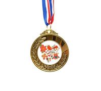 no/no Animals Fruits Revelry Art Deco Fashion Gold Award Winner Medal First Place Ribbon