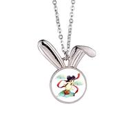 no/no Animation Loveliness Kid Rabbit Necklace Pendant Bunny Animal Jewelry Gift