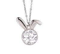 no/no Aquatic Seafood Food Human Beings Rabbit Necklace Pendant Bunny Animal Jewelry Gift