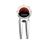 no/no Architecture Landmark Outline Japan Golf Divot Tool Golf Ball Marker Repair Tool