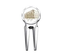 no/no Architecture Landmark Sketch Landscape Golf Divot Tool Golf Ball Marker Repair Tool