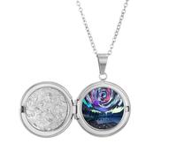 no/no arctic scene star astrology Locket Necklace Hold Picture Jewelry Birthday Gift
