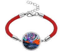 no/no Arctic Scene Star Astrology Lucky Red String Bracelet Rope Bracelet Handmade