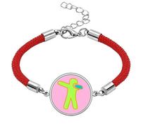 no/no Arms Puppet Bent Twisted Art Deco Fashion Lucky Red String Bracelet Rope Bracelet Handmade