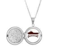 no/no Artillery Bombs Ships Command Fighting Locket Necklace Hold Picture Jewelry Birthday Gift