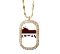 no/no Artillery Bombs Ships Command Fighting Necklace Pendant Diamond Crystal Golden Jewelry