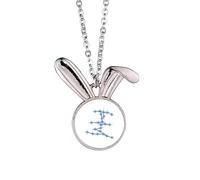 no/no Artistic Self Beautiful Lucky Stars Rabbit Necklace Pendant Bunny Animal Jewelry Gift