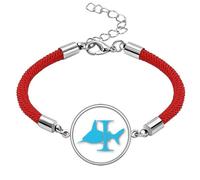 no/no Attacks Around Shark Pillars Lucky Red String Bracelet Rope Bracelet Handmade