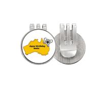 no/no Australian Dialect Text Happy Birthday Golf Ball Marker Hat Cap Clip Enamel Magnetic