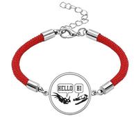 no/no b Dinosaur Greeting b Lucky Red String Bracelet Rope Bracelet Handmade