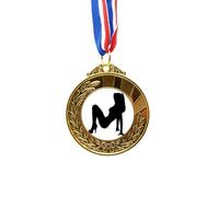 no/no Back Hot Beautiful Woman Art Deco Fashion Gold Award Winner Medal First Place Ribbon