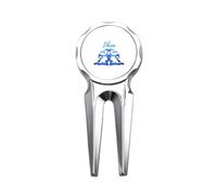no/no balance sign art deco fashion Golf Divot Tool Golf Ball Marker Repair Tool