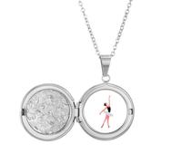 no/no Ballet Action Talent Display Performance Locket Necklace Hold Picture Jewelry Birthday Gift