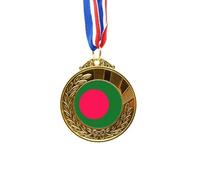 no/no Bangladesh National Flag Asia Country Gold Award Winner Medal First Place Ribbon