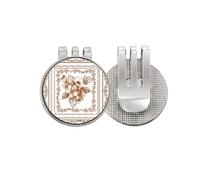no/no Baroque Art Flower Frame Modern Pattern Golf Ball Marker Hat Cap Clip Enamel Magnetic