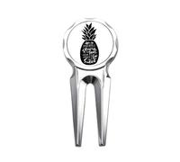 no/no Be a PineFruit Stand Tall Quote Black Golf Divot Tool Golf Ball Marker Repair Tool