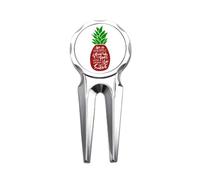 no/no Be a PineFruit Stand Tall Quote Chritsmas Golf Divot Tool Golf Ball Marker Repair Tool