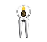 no/no Be a Sweet PineFruit Yellow Quote Golf Divot Tool Golf Ball Marker Repair Tool