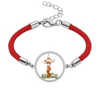 no/no Beijing China Ornamental Column Lucky Red String Bracelet Rope Bracelet Handmade