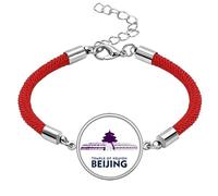 no/no Beijing China Temple Heaven Lucky Red String Bracelet Rope Bracelet Handmade