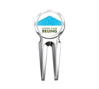 no/no Beijing Tourism Water Cube China Golf Divot Tool Golf Ball Marker Repair Tool