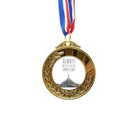 no/no Believe Impossible Black White Quote Gold Award Winner Medal First Place Ribbon