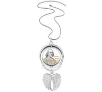 no/no benjan invented my politics Pendant Angel Wings Rotating Necklace Jewelry