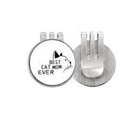 no/no Best Cat Mom Ever Quote DIY Design Golf Ball Marker Hat Cap Clip Enamel Magnetic