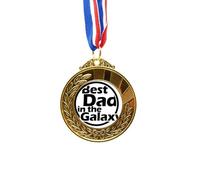 no/no Best Dad In The Galaxy Quote Father's Day Gold Award Winner Medal First Place Ribbon