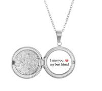 no/no Best Friend Fellowship Companionship Locket Necklace Hold Picture Jewelry Birthday Gift