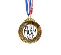 no/no Best Mom Ever Words Mother's Day Gold Award Winner Medal First Place Ribbon