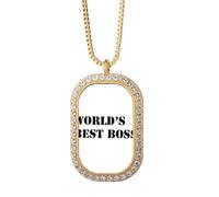 no/no Best Superior Higher-up Art Deco Fashion Necklace Pendant Diamond Crystal Golden Jewelry