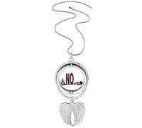no/no Bicycle Denies Freight Transportation Pendant Angel Wings Rotating Necklace Jewelry