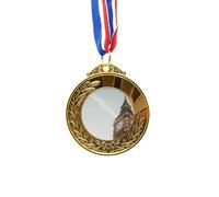no/no big ben clouds blue art deco fashion Gold Award Winner Medal First Place Ribbon