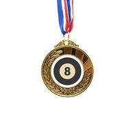 no/no Billiards Sport Simple Geometry Pattern Gold Award Winner Medal First Place Ribbon