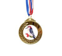 no/no Bird Animal Magpie Redhead Gold Award Winner Medal First Place Ribbon