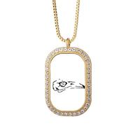 no/no Bird l Animal Dead Art Deco Fashion Necklace Pendant Diamond Crystal Golden Jewelry