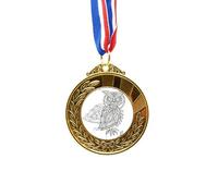 no/no Bird Paint Flying Line Black Gold Award Winner Medal First Place Ribbon